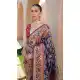 Navy Blue Saree with Meena Zari Work - 217880