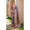 Buy Navy Blue Banarasi Saree for Plus Size with Meena Zari Work - 217880