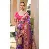 Buy Purple Soft Silk Saree for Plus Size with Weaving Work - 217884