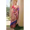 Buy Purple Soft Silk Saree for Plus Size with Weaving Work - 217884