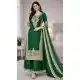 Green Party Wear Palazzo Suit with Embroidery Work - 217916