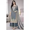 Shop Grey Plus Size Silk Palazzo Suit - 217917