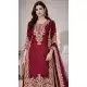 Maroon Wedding Wear Suit with Moti Work - 217919