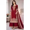 Buy Maroon Party Wear Palazzo Suit - 217919