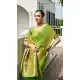 Green Traditional Wear Saree with Zari Work - 217938