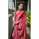 Pink Traditional Wear Silk Saree with Weaving Work - 217939