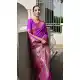 Purple Traditional Wear Banarasi Saree with Zari Work - 217940