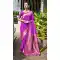 Purple Traditional Wear Banarasi Saree with Zari Work - 217940