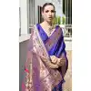 Order Royal Blue Plus Size Traditional Saree with Weaving Work - 217943