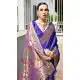 Royal Blue Traditional Wear Saree with Zari Work - 217943