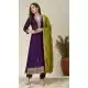 Purple Party Wear Salwar Suit with Embroidery Work - 217989