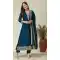 Teal Blue Party Wear Salwar Suit with Embroidery Work - 217991