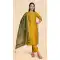 Mustard Salwar Suit with Khatli Hand Work - 217993