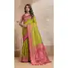 Buy Green Traditional Wear Saree with Zari Weaving Work - 218010