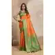 Orange Banarasi Silk Saree with Zari Work - 218011