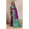 Purple Banarasi Silk Saree with Zari Work - 218015