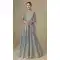 Grey Chinon Anarkali Suit with Embroidery Sequence Work - 218095