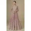 Shop Orange Plus Size Anarkali Suit with Sequence Work - 218096
