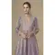 Purple Chinon Anarkali Suit with Embroidery Work - 218097