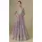 Purple Chinon Anarkali Suit with Embroidery Work - 218097
