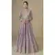 Purple Chinon Anarkali Suit with Embroidery Work - 218097