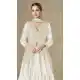 White Chinon Anarkali Suit with Embroidery Work - 218099