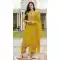 Yellow Cotton Pakistani Suit with Embroidery Sequence Work - 218100