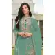 Light Green Pakistani Suit with Embroidery Work - 218101