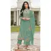 Shop Light Green Plus Size Pakistani Suit with Sequence Work - 218101
