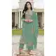 Light Green Pakistani Suit with Embroidery Work - 218101