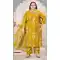 Yellow Salwar Suit with Printed Work - 218106