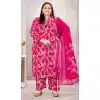 Order Pink Plus Size Salwar Suit with Printed Work - 218107
