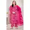 Pink Lichi Viscose Salwar Suit with Printed Work - 218107