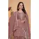Dusty Rose Palazzo Suit in Fox Georgette with Sequence Work - 218045