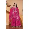 Buy Rani Pink Fox Georgette Palazzo Suit Plus Size - 218046