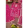 Buy Rani Pink Fox Georgette Palazzo Suit Plus Size - 218046