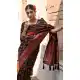 Black Kashmir Weaving Saree in Soft Pashmina Silk - 218072