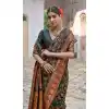 Buy Green Plus Size Soft Pashmina Silk Saree with Meena Work - 218073