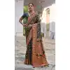 Buy Green Plus Size Soft Pashmina Silk Saree with Meena Work - 218073