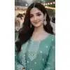 Shop Mint Green Plus Size Sequin Salwar Suit in Gold Crush Silk - 218124