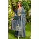 Blue Pure Gmy Silk Sequin Salwar Suit - 218145