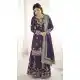 Purple Sequin Palazzo Suit in Faux Georgette - 218160