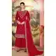 Maroon Vichitra Sequin Palazzo Suit with Embroidery - 218137