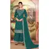 Buy Teal Green Plus Size Sequin Palazzo Salwar Suit - 218138