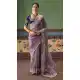 Lavender Art Silk Designer Saree with Stone Embroidery - 218281