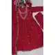 Pink Vichitra Silk Gown with Sequin Embroidery - 218309
