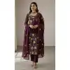 Buy Wine Sequin Embroidered Plus Size Salwar Suit - 218330