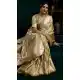Gold Premium Satin Silk Saree with Jacquard Work - 218408