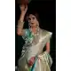 Sky Blue Satin Silk Saree with Jacquard Design - 218410