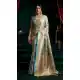 Sky Blue Satin Silk Saree with Jacquard Design - 218410